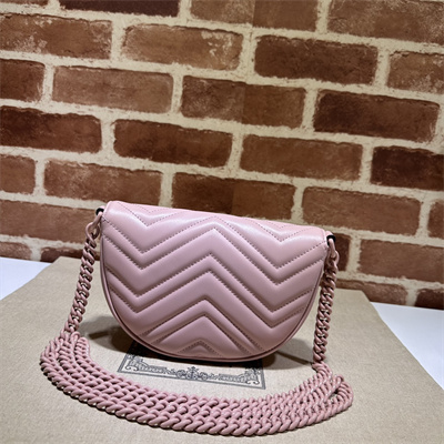 Gucci GG MARMONT MATELASS?? CHAIN MINI BAG Light Pink 746431