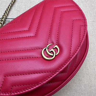 Gucci GG MARMONT MATELASS?? CHAIN MINI BAG Red 746431
