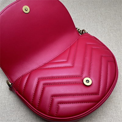 Gucci GG MARMONT MATELASS?? CHAIN MINI BAG Red 746431