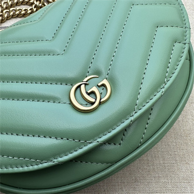 Gucci GG MARMONT MATELASS?? CHAIN MINI BAG Green 746431