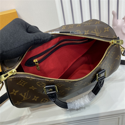 L.V Speedy Bandoulière 30 Monogram Canvas Black Strap M41112