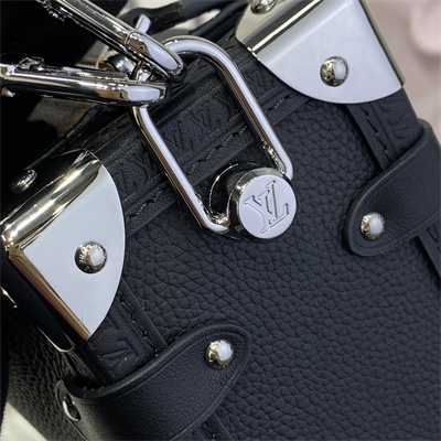 LV Side Trunk MM Grained Calfskin Black M25160