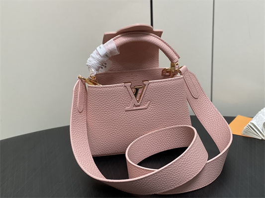 L.V Capucines Mini Bag Taurillon Leather Rose Pink M23792