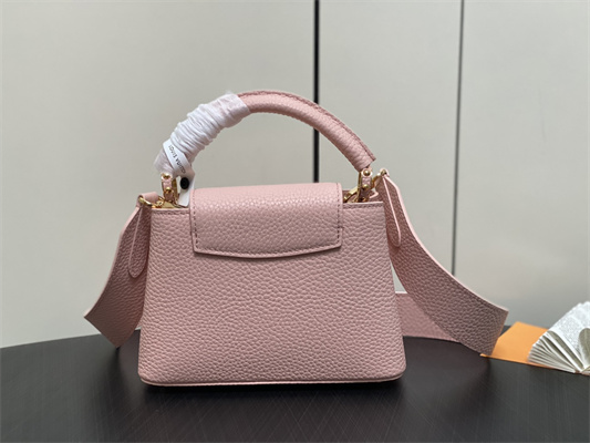 L.V Capucines Mini Bag Taurillon Leather Rose Pink M23792
