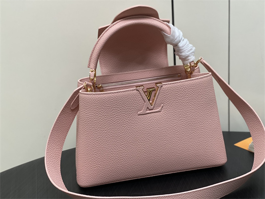 L.V Capucines MM Bag Taurillon Leather Rose Pink M23792