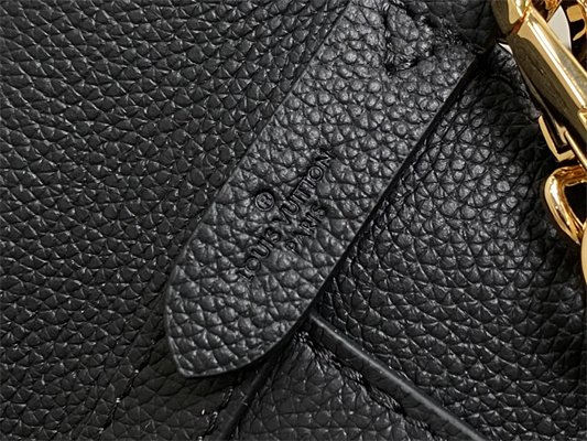 L.V Lock and Walk Grained Calfskin Black M24006