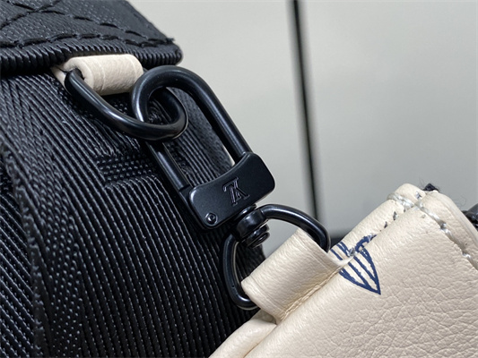 L.V Trio Messenger Monogram Shadow Calfskin Leather White/Navy Blue