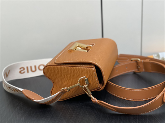 L.V Twist PM Bag With Strap EPI Leather Cognac M24758