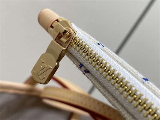 L.V Neverful MM Denim Textile Jacquard White Color M24905