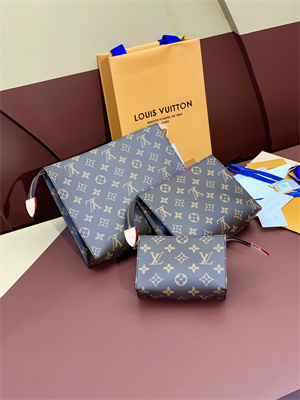 L.V Trio Toilet Pouch Monogram Canvas M47195