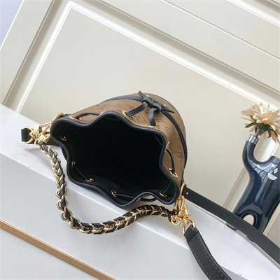 L.V Canoé Bucket Bag In Reverse Monogram Canvas Black M83480