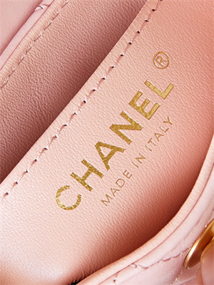 Chanel Clutch With Chain Shiny Aged Calfskin Gold-Tone Metal Pink AP3435