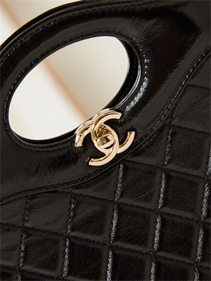 Chanel 31 Mini Shopping Bag Lambskin & Gold-Tone Metal Black AS4133