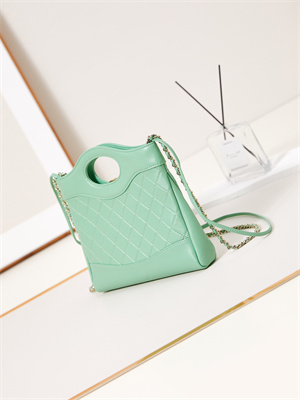 Chanel 31 Mini Shopping Bag  Lambskin & Gold-Tone Metal Green AS4133