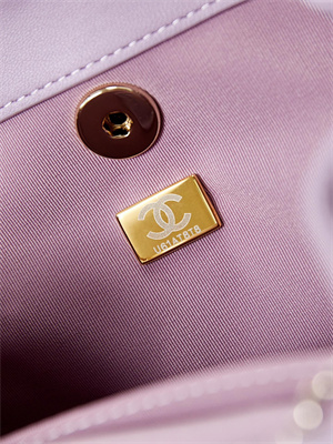 Cha.nel Duma Backpack Lambskin Gold Tone Metal Lilac AS2908