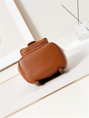 Cha.nel Duma Backpack Lambskin Gold Tone Metal Caramel AS2908
