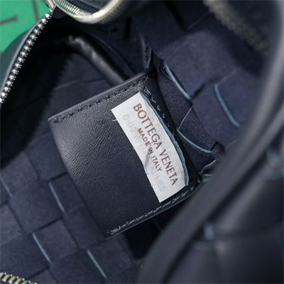 BV Small Intrecciato Camera Bag Calfskin Navy