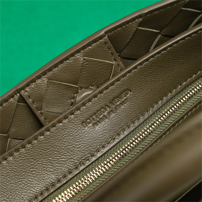 BV Small Andiamo Top handle bag With Chain Lambskin Leather Mustard