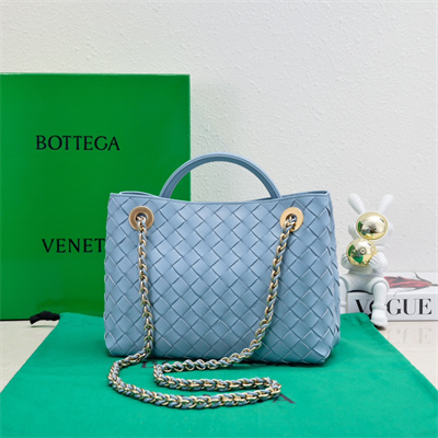 BV Small Andiamo Top handle bag With Chain Lambskin Leather Dip