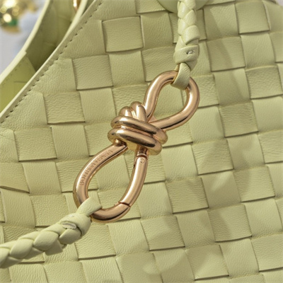 BV Small Andiamo Top handle bag Lambskin Leather Ice Cream