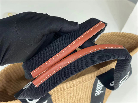 Chloe Large Woody Tote Bag In Nature Fibers