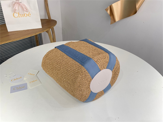 Chloe Large Woody Tote Bag In Nature Fibers