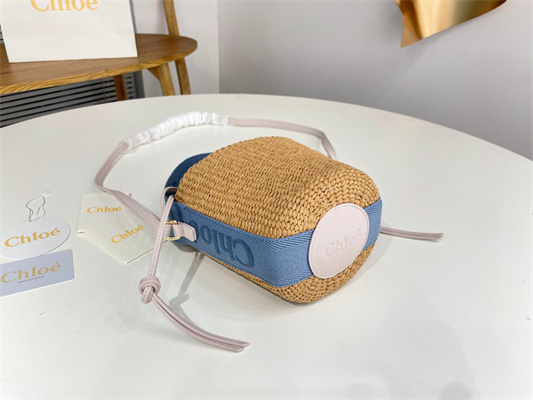 Chloe Small Woody Tote Bag In Nature Fibers 6865