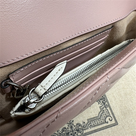 Gucci GG MARMONT Mini Bag With Card Case Pink/White 751526