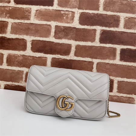 Gucci GG MARMONT Mini Bag With Card Case Light Grey/Green 751526