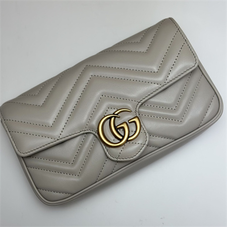 Gucci GG MARMONT Mini Bag With Card Case Light Grey/Green 751526