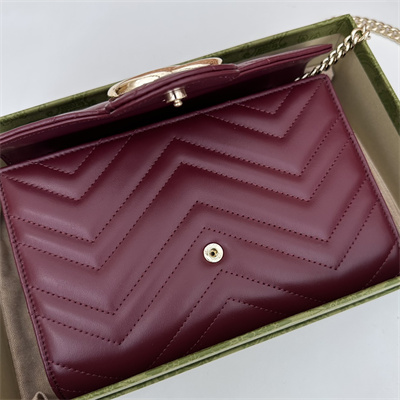Gu.cci GG Marmont Mini Bag Burgundy 474575