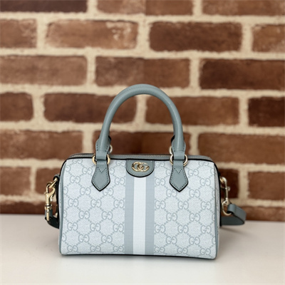 Gu.cci Ophidia GG Mini Top Handle Bag Grey Blue 772053