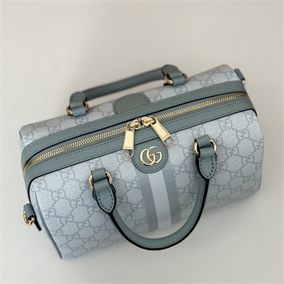 Gu.cci Ophidia GG Small Top Handle Bag Grey Blue 772061