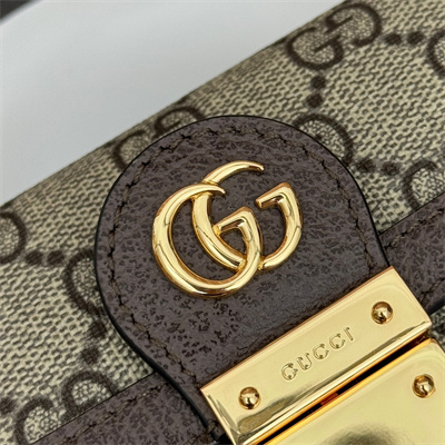Gu.cci Ophidia Mini Bag Beige and ebony GG Supreme canvas 772314