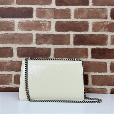 Gu.cci Dionysus Small Shoulder Bag White Patent Leather 795005