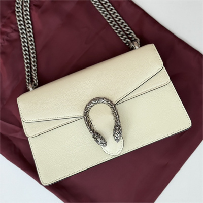 Gu.cci Dionysus Small Shoulder Bag White Patent Leather 795005