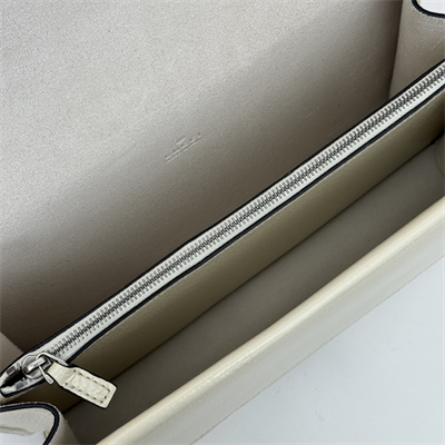 Gu.cci Dionysus Small Shoulder Bag White Patent Leather 795005