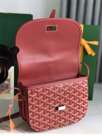 Belvedere PM Bag Goyardine Canvas & Decize Taurillon Leather Red