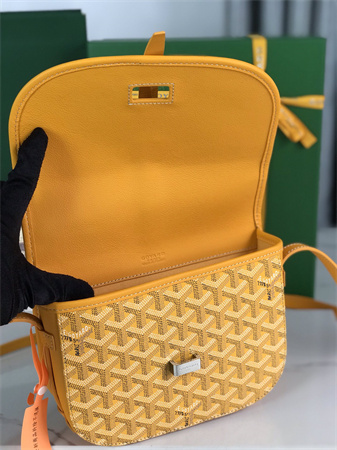 Belvedere PM Bag Goyardine Canvas & Decize Taurillon Leather Yellow