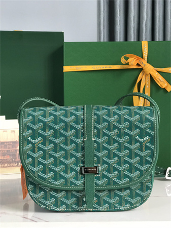 Belvedere PM Bag Goyardine Canvas & Decize Taurillon Leather Green