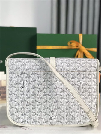 Belvedere MM Bag Goyardine Canvas & Decize Taurillon Leather White