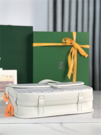 Belvedere MM Bag Goyardine Canvas & Decize Taurillon Leather White