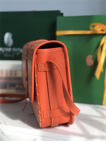 Belvedere MM Bag Goyardine Canvas & Decize Taurillon Leather Orange
