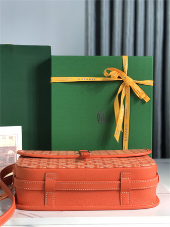 Belvedere MM Bag Goyardine Canvas & Decize Taurillon Leather Orange