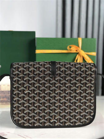 Belvedere MM Bag Goyardine Canvas & Decize Taurillon Leather black