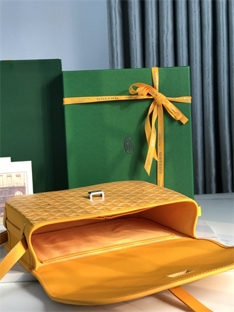 Belvedere MM Bag Goyardine Canvas & Decize Taurillon Leather Yellow