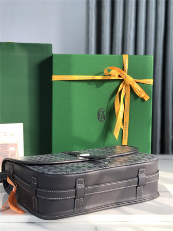 Belvedere MM Bag Goyardine Canvas & Decize Taurillon Leather Grey