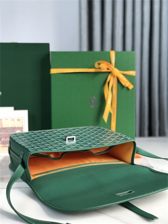 Belvedere MM Bag Goyardine Canvas & Decize Taurillon Leather Green