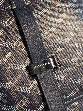 Belvedere MM Bag Goyardine Canvas & Decize Taurillon Leather Navy Blue