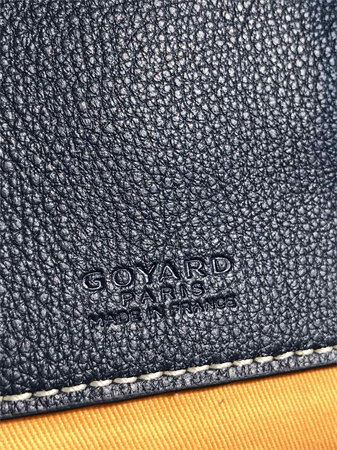 Belvedere MM Bag Goyardine Canvas & Decize Taurillon Leather Navy Blue